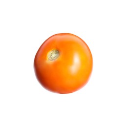 Photo of Fresh ripe yellow tomato on white background