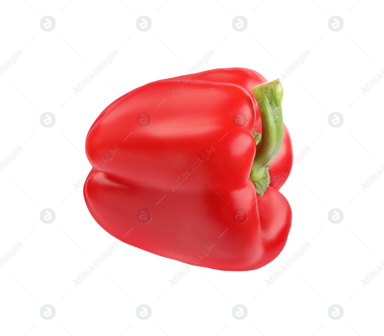 Photo of Ripe red bell pepper isolated on white