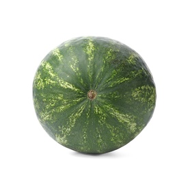 Photo of Whole ripe watermelon on white background