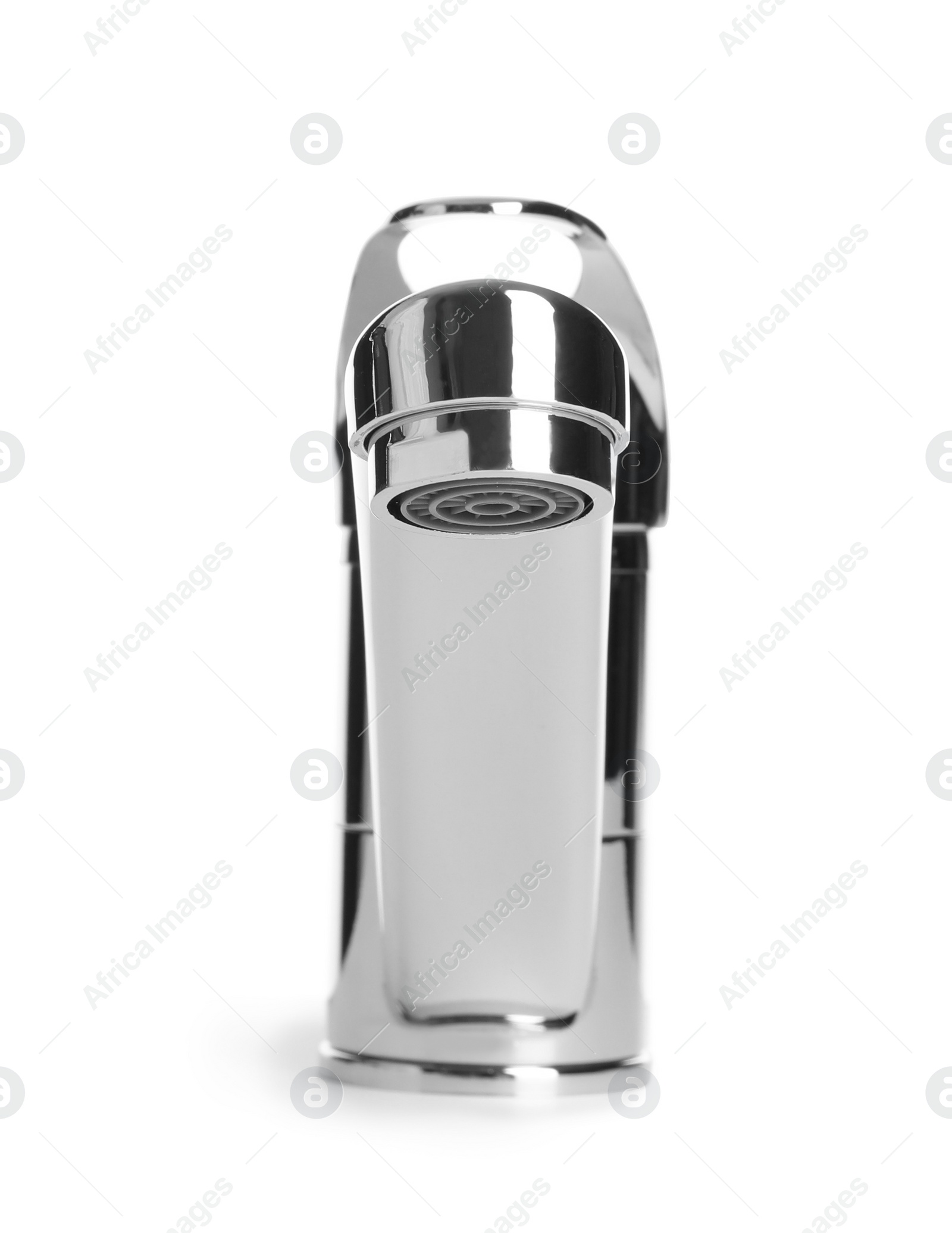 Photo of Single handle water tap isolated on white