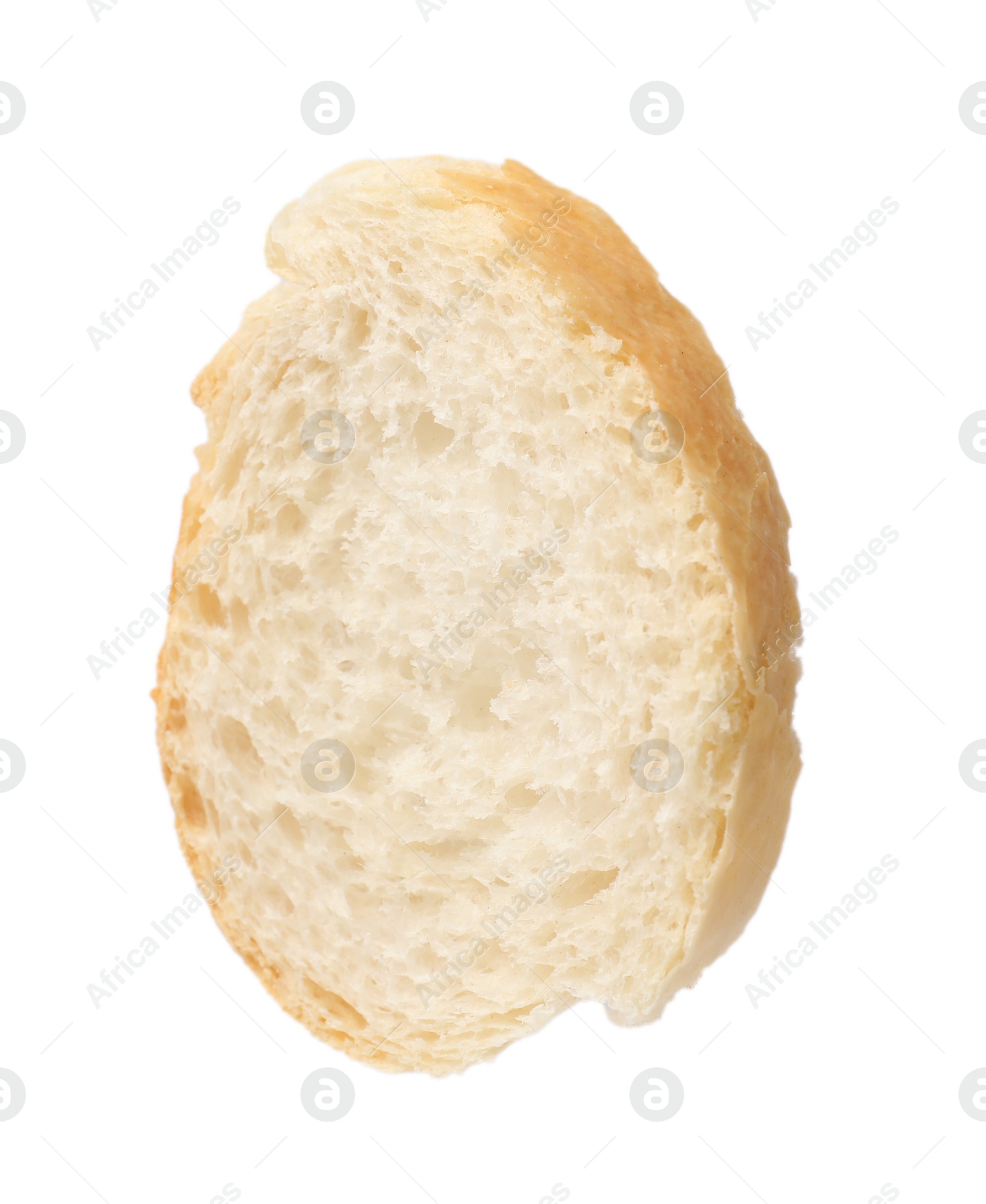 Photo of Piece of fresh baguette isolated on white