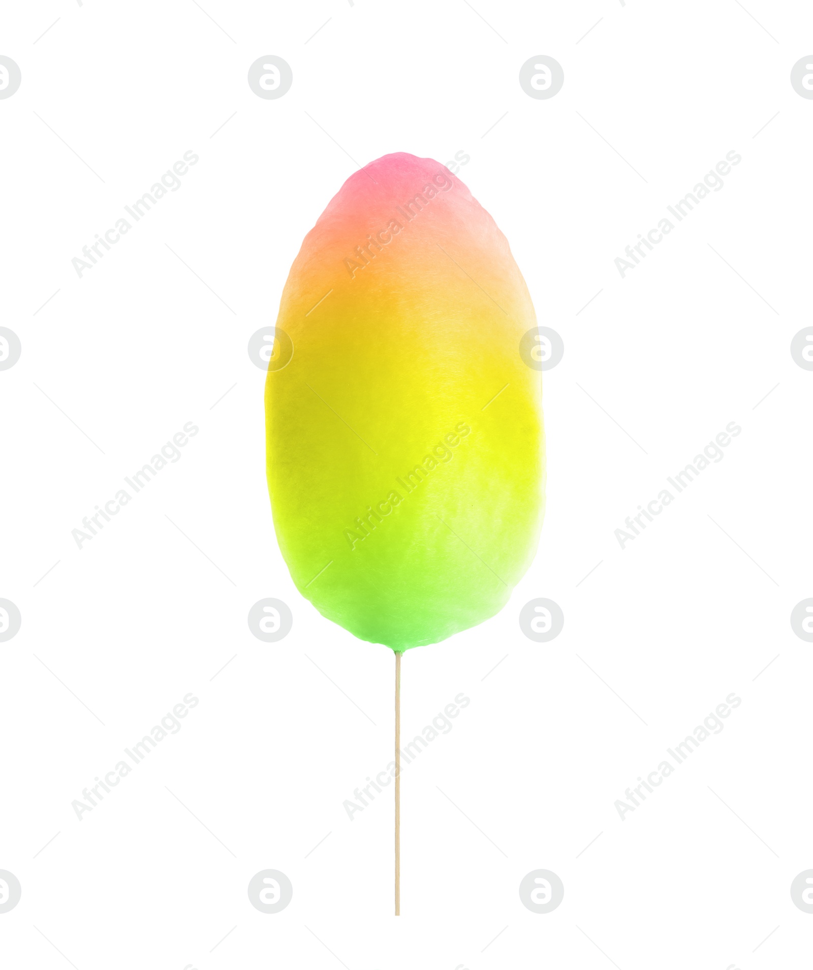 Image of Multicolor sweet cotton candy on white background