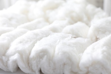 Closeup view of soft clean cotton wool