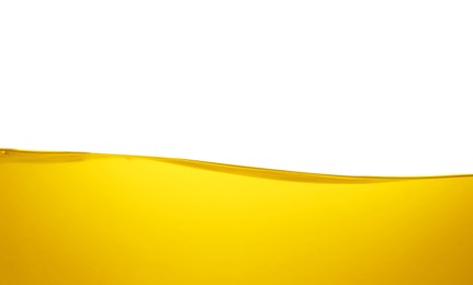 Natural organic cooking oil on white background