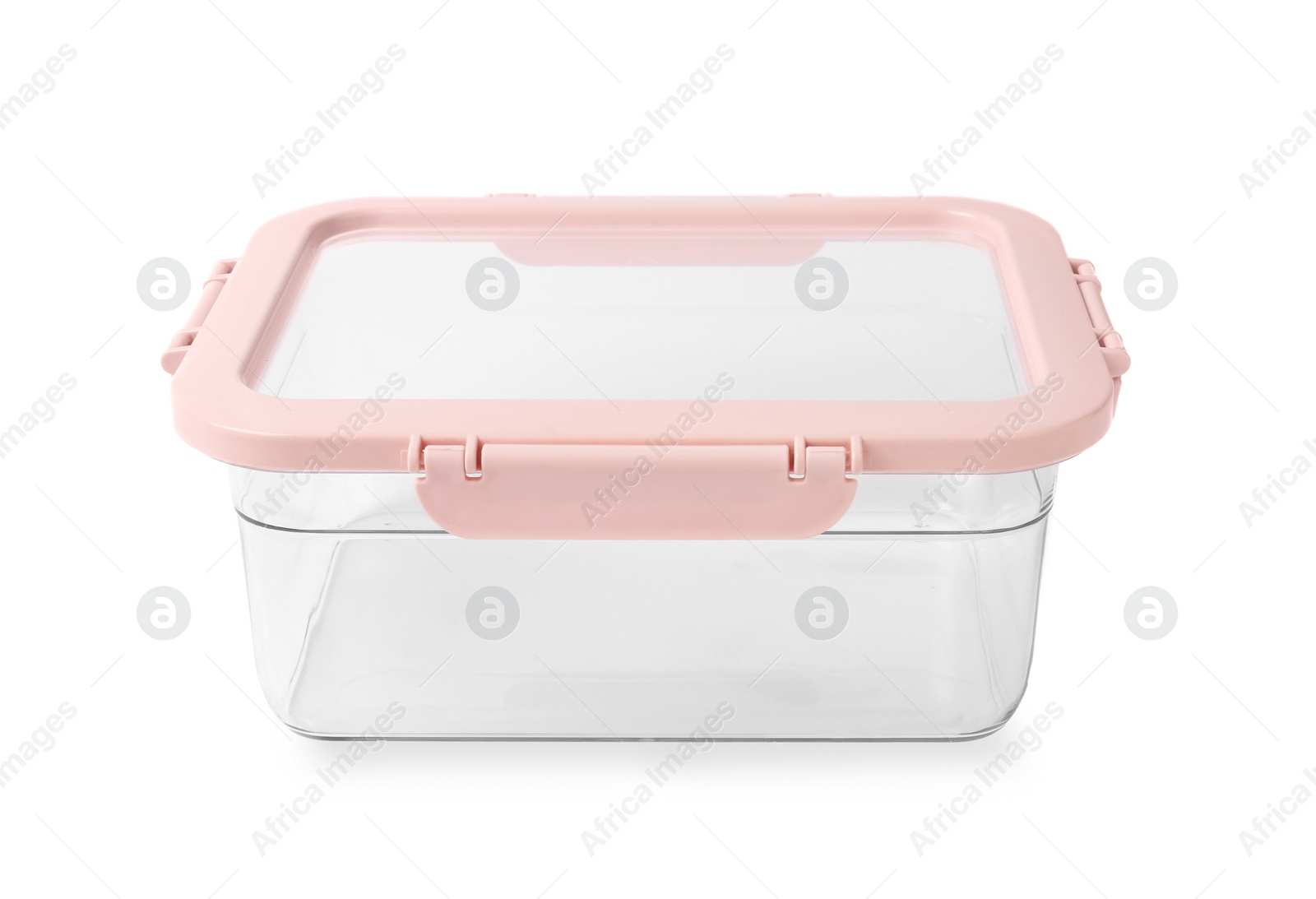 Photo of Empty clean box for food on white background