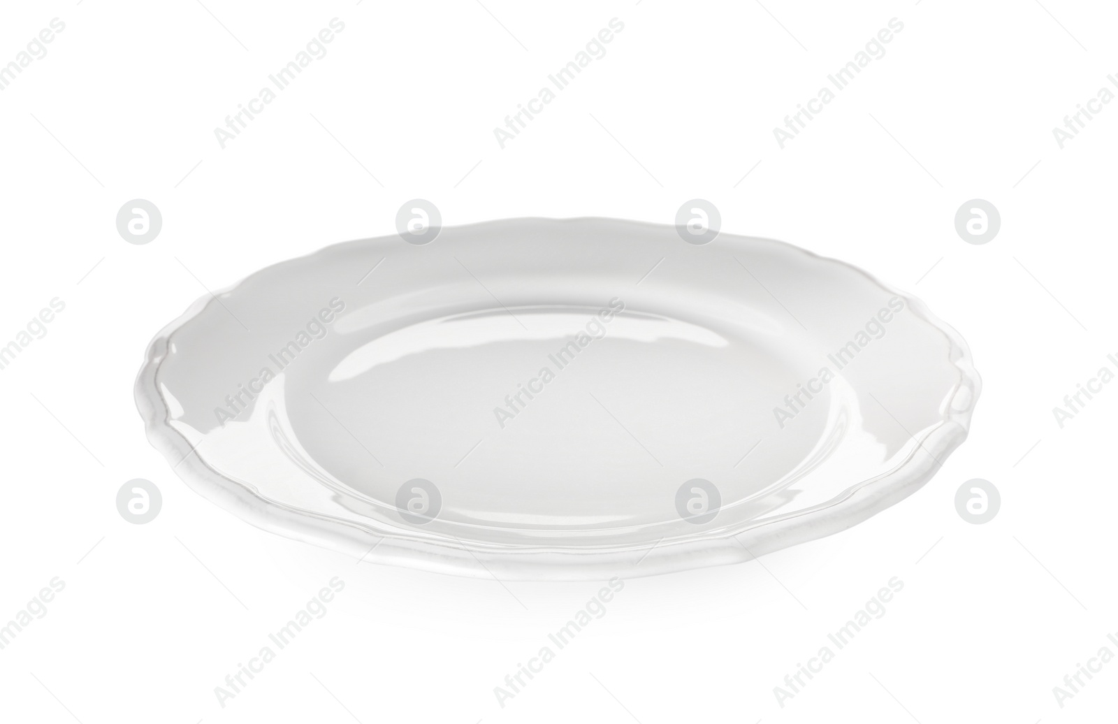 Photo of Empty clean ceramic plate isolated on white