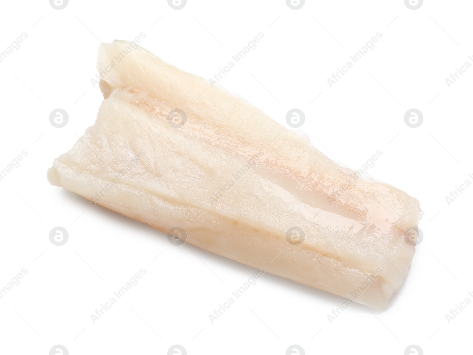 Photo of Piece of raw cod fish isolated on white