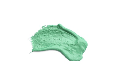 Sample of spirulina facial mask on white background