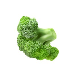 Fresh raw green broccoli isolated on white