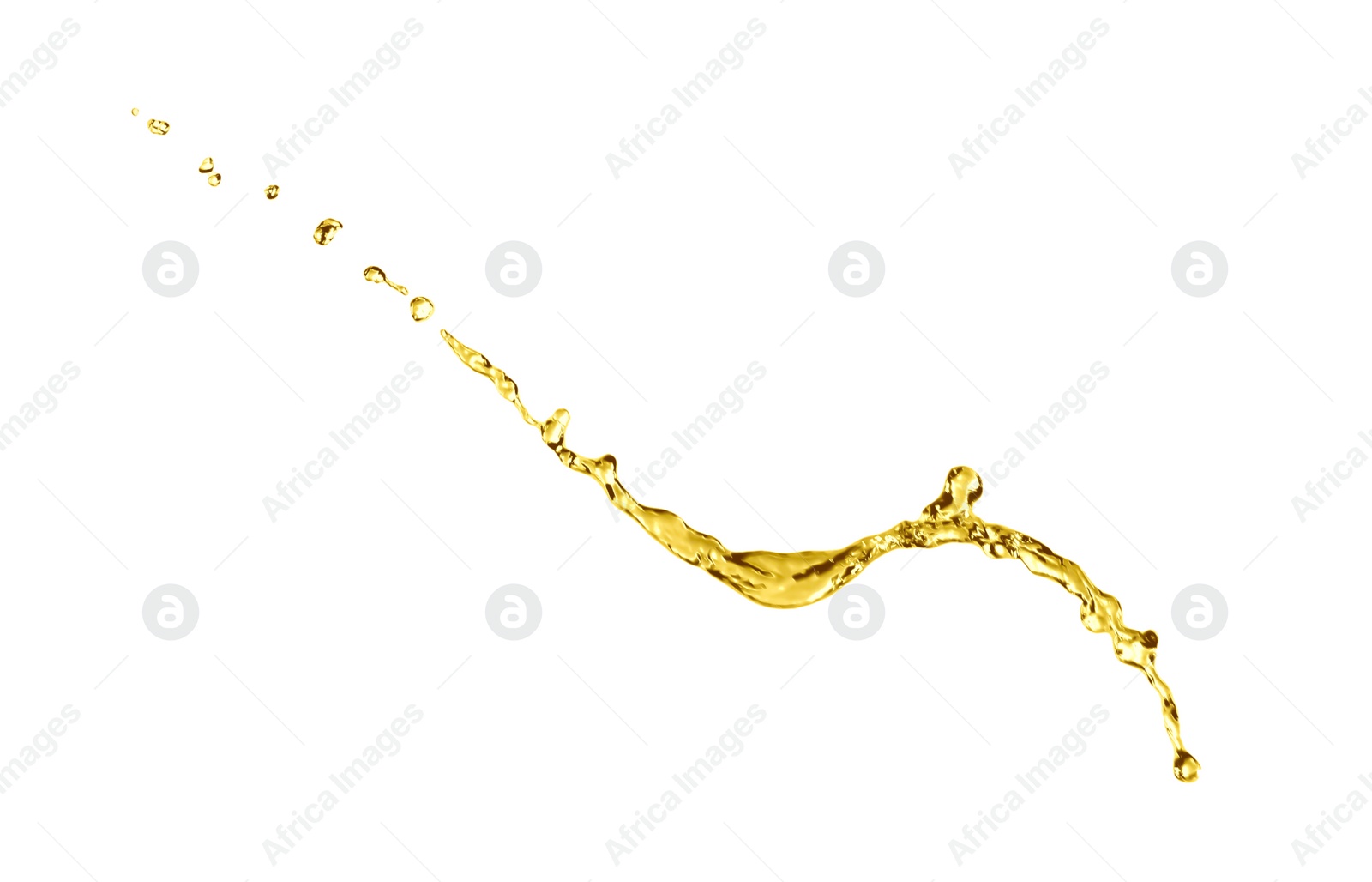 Image of Splash of natural cooking oil on white background