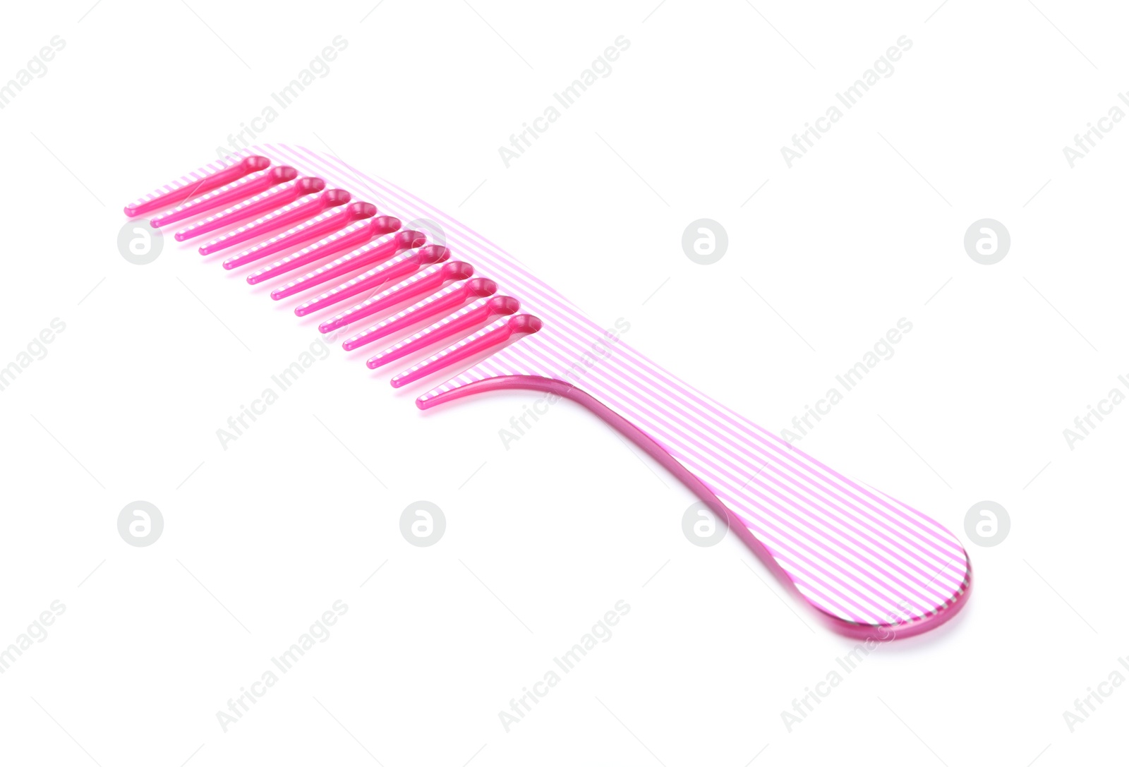 Photo of New pink hair comb isolated on white