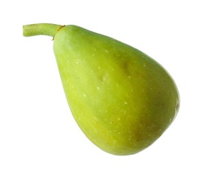 Photo of One fresh green fig isolated on white