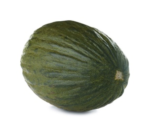 Whole tasty ripe melon on white background