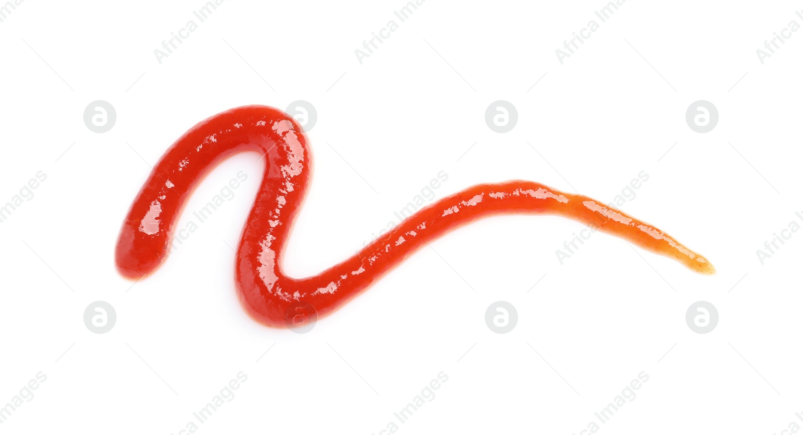 Photo of Delicious tomato sauce on white background, top view