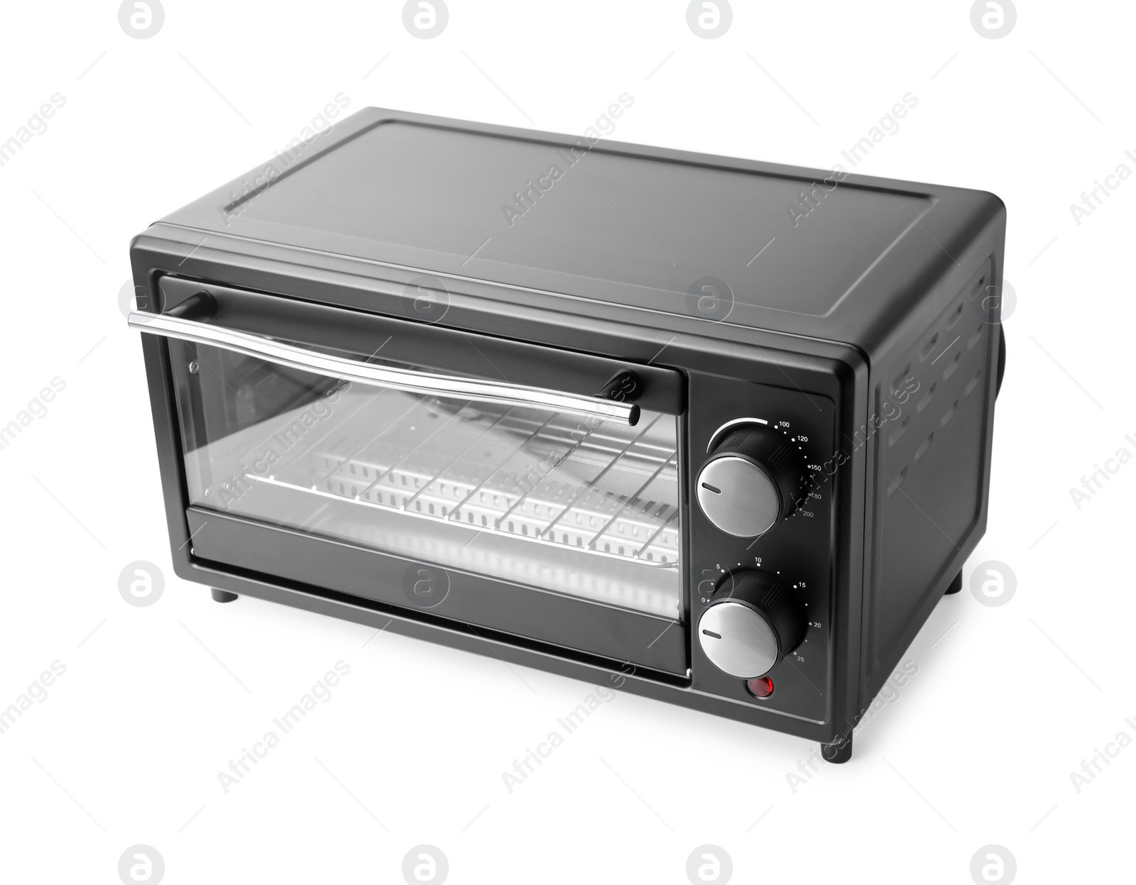 Photo of One electric oven isolated on white. Cooking appliance