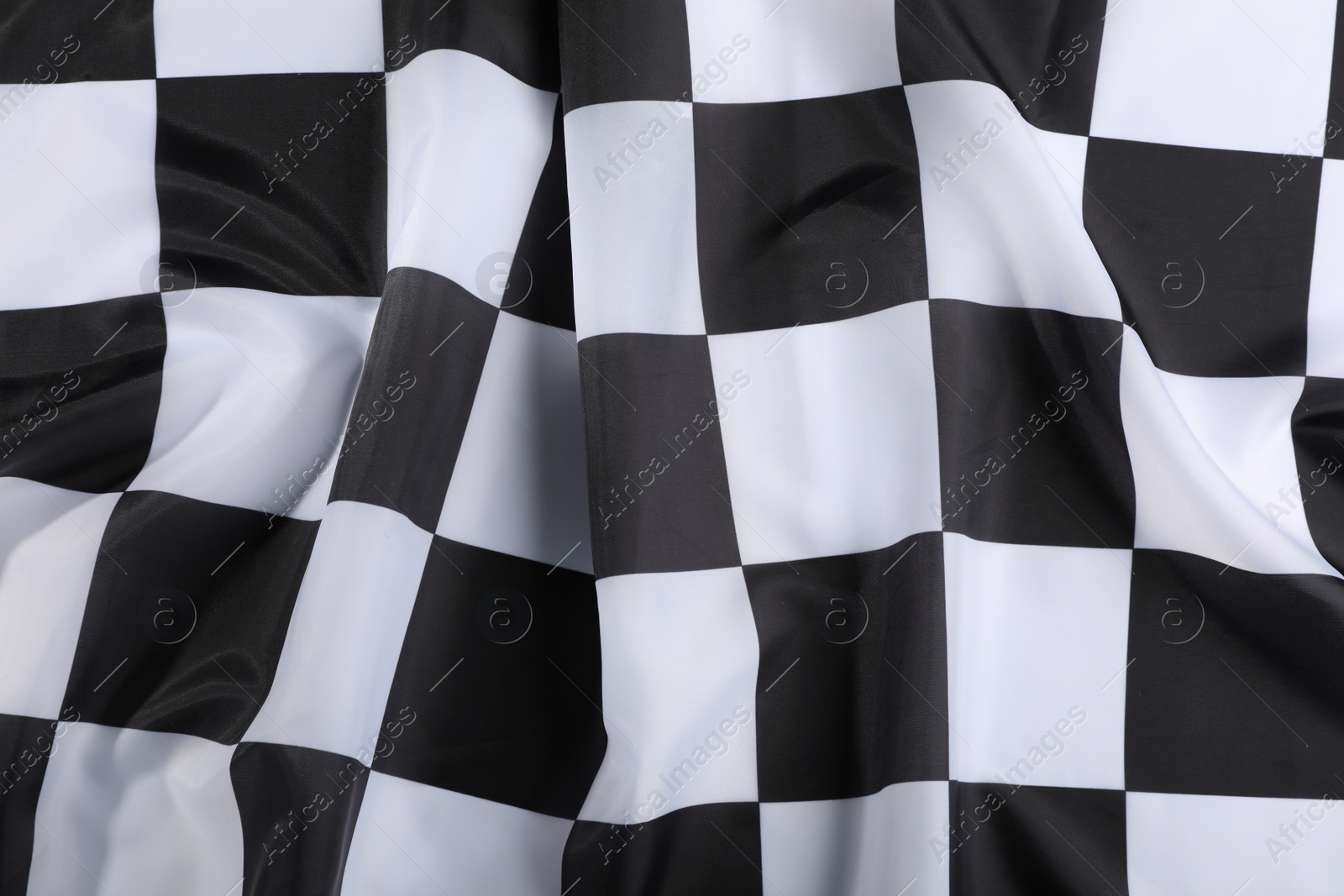 Photo of Checkered finish flag as background, top view