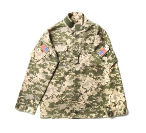 Photo of Military jacket on white background