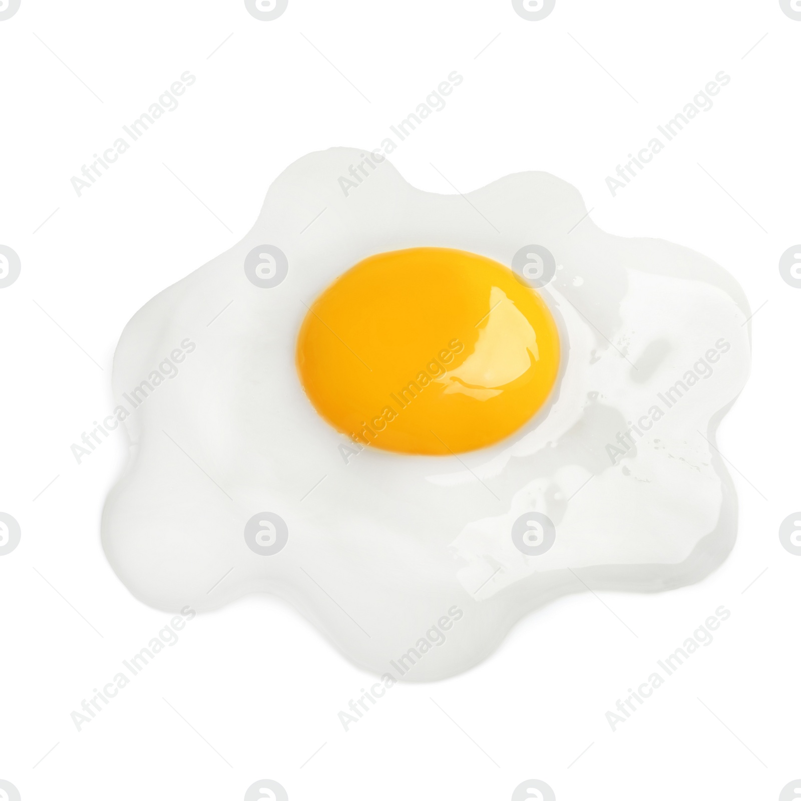 Image of Tasty fried chicken egg isolated on white