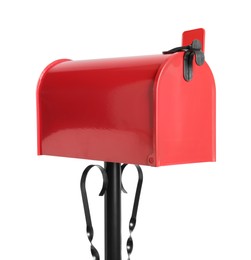 Photo of One red letter box on white background