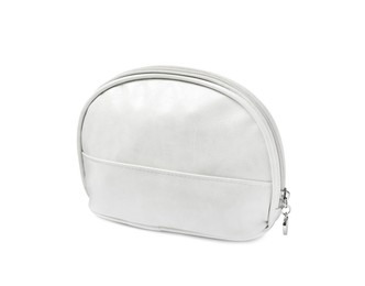 Light elegant cosmetic bag isolated on white