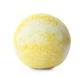 Bath bomb on white background. Spa product