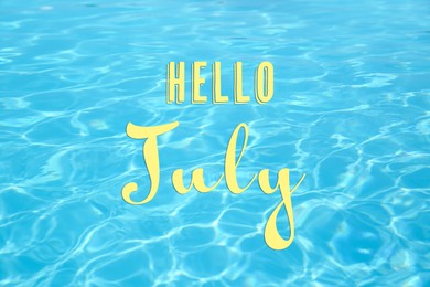Image of Hello July. Swimming pool with clear water as background