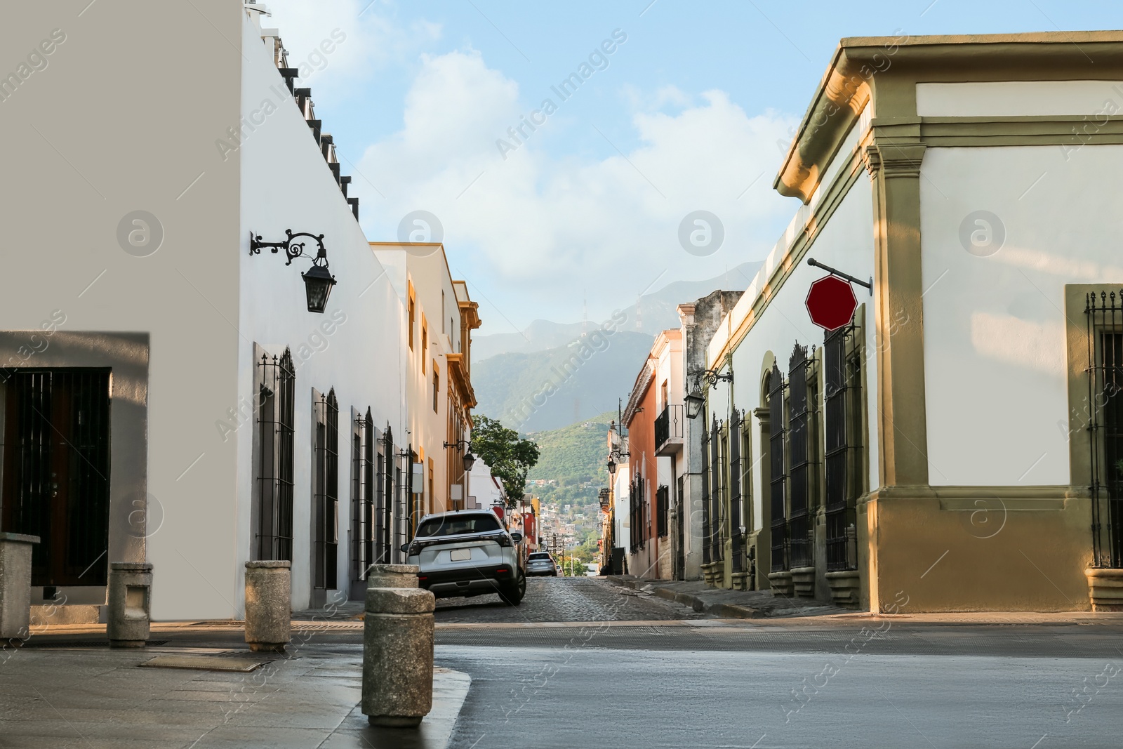 Photo of Beautiful view of city street with buildings