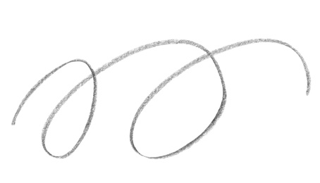 Photo of Hand drawn pencil scribble on white background