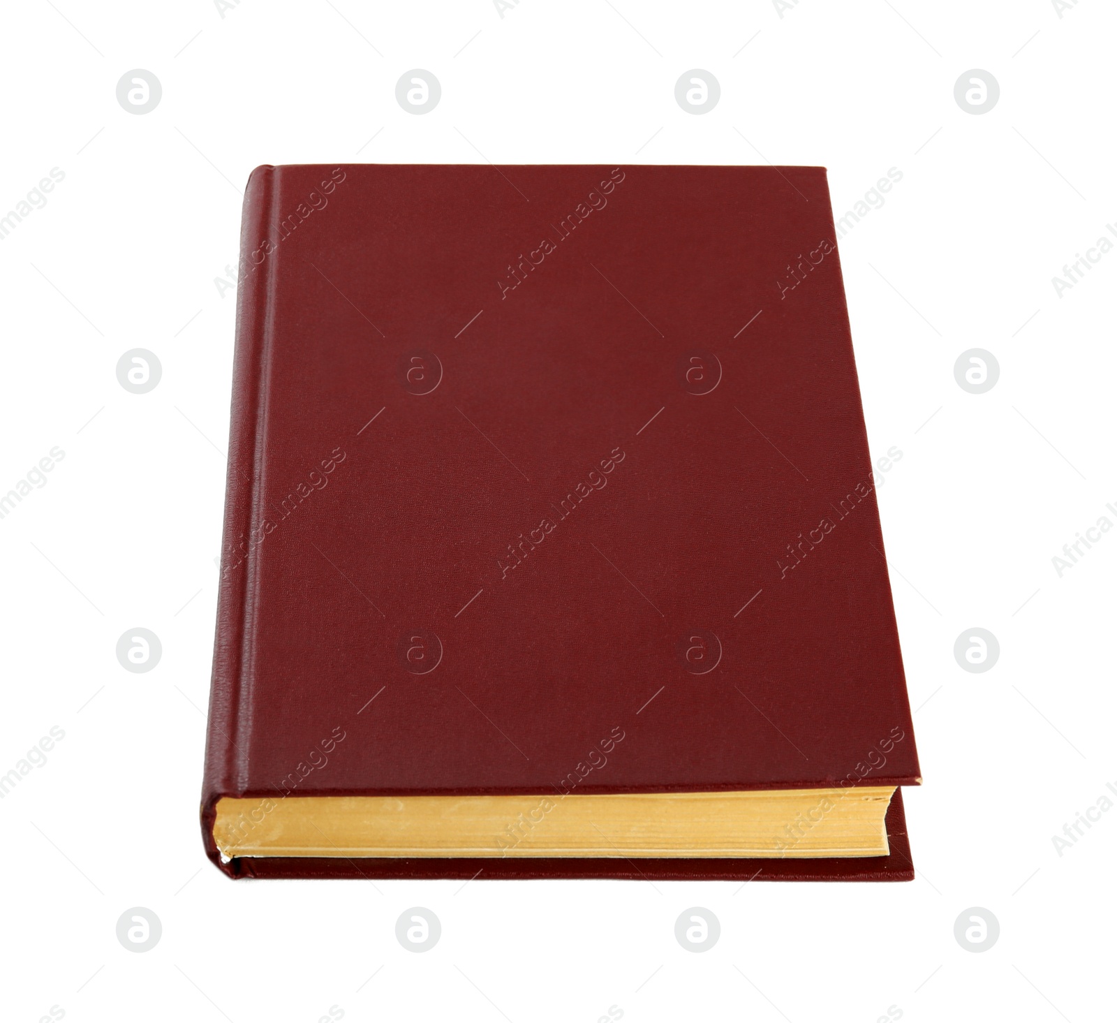 Photo of Closed color hardcover book isolated on white