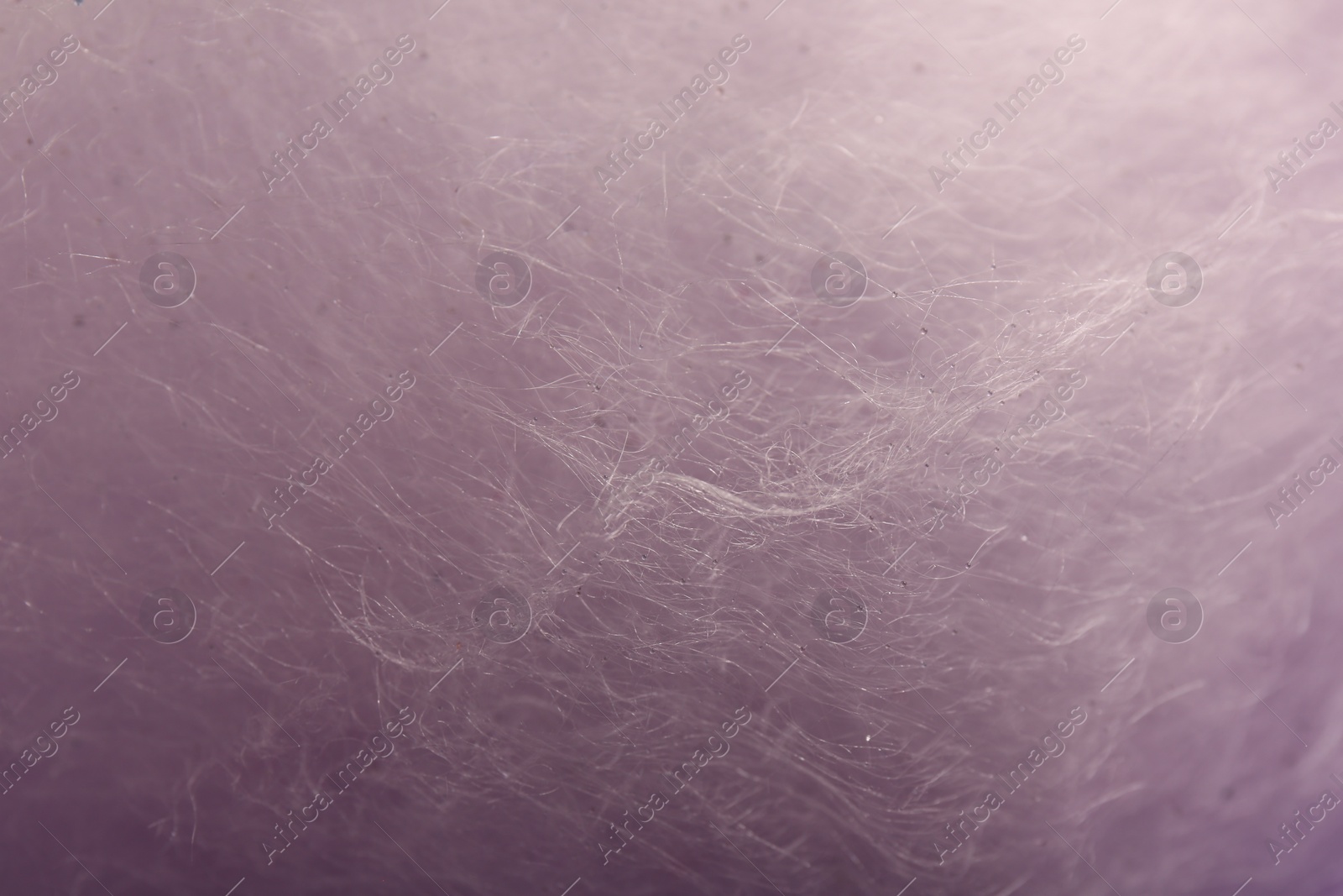 Photo of Purple cotton candy as background, closeup view