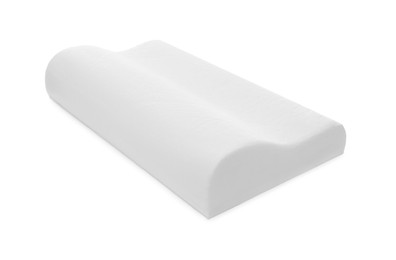 Orthopedic memory foam pillow isolated on white