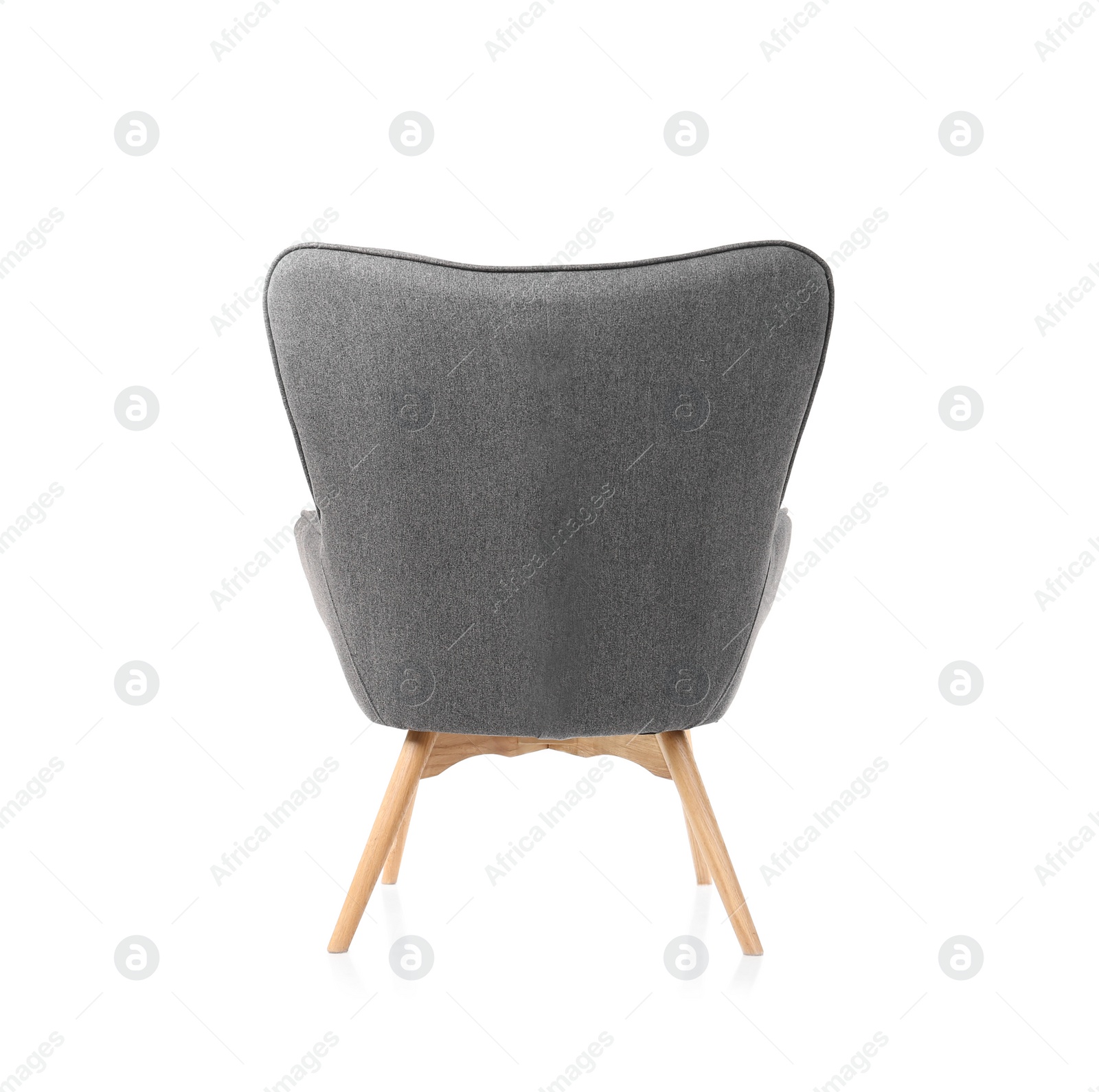 Photo of Comfortable armchair on white background. Interior element