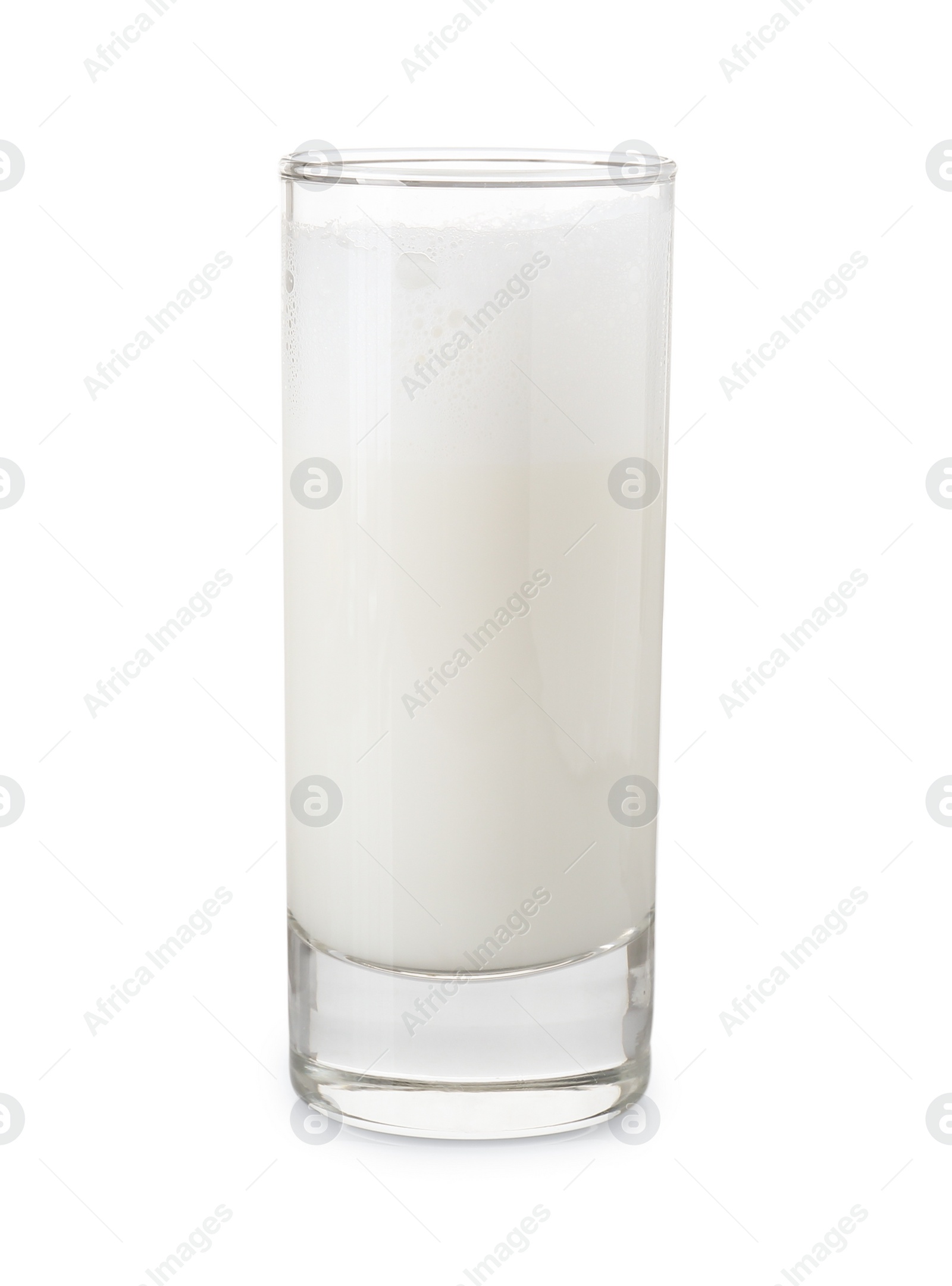 Photo of Glass of fresh milk isolated on white