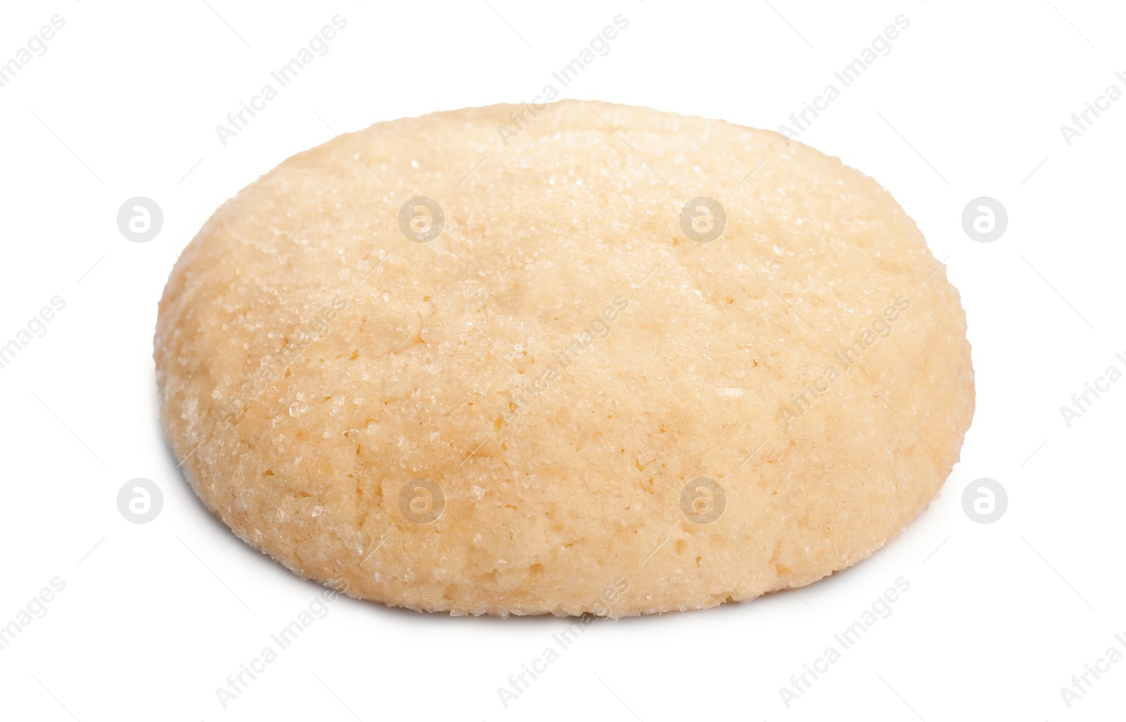 Photo of One tasty sugar cookie isolated on white