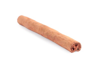 Photo of Dry aromatic cinnamon stick isolated on white