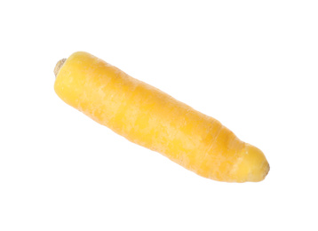 Photo of Fresh raw yellow carrot isolated on white