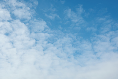 Beautiful blue sky with clouds on sunny day