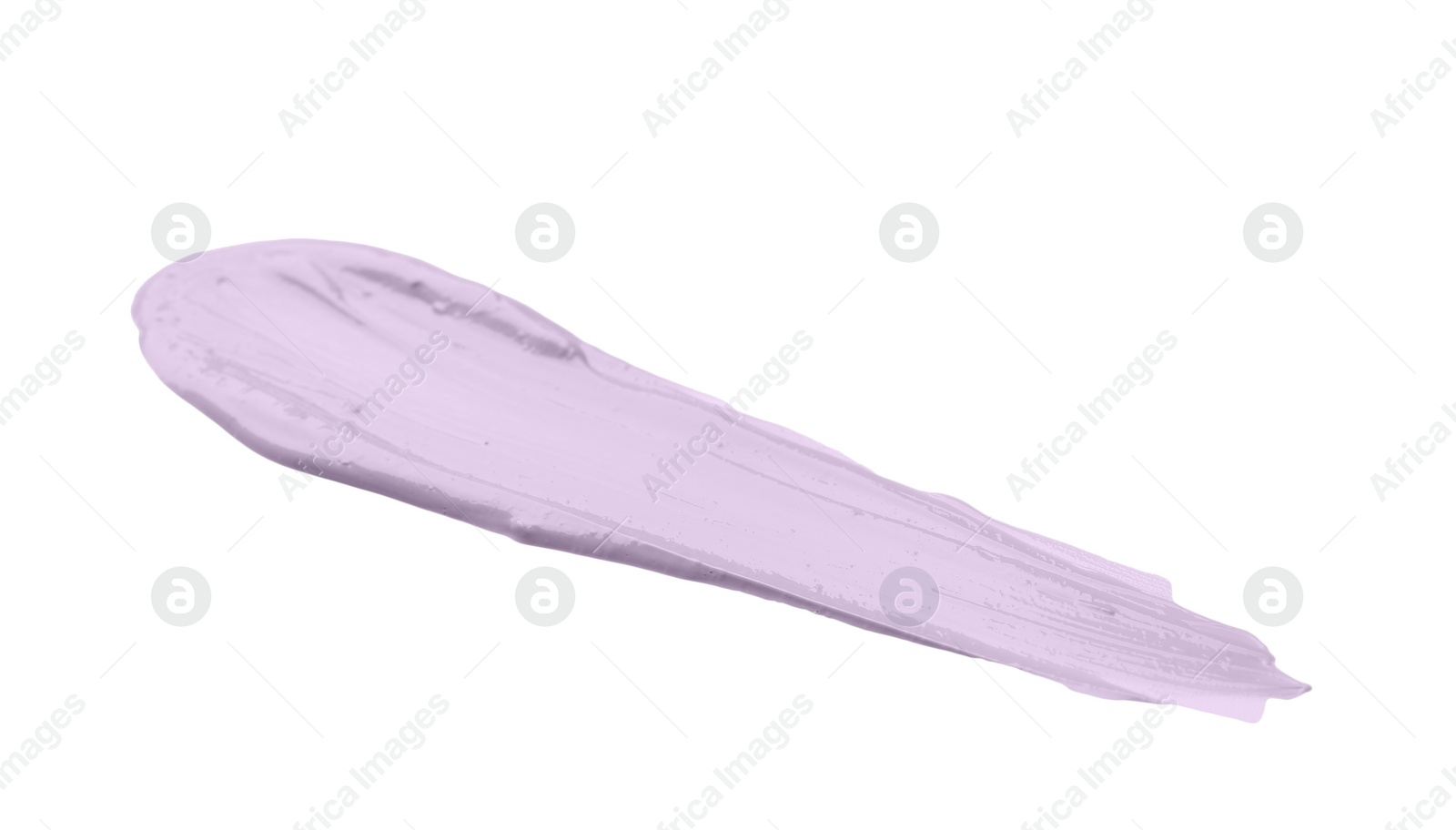 Photo of Stroke of purple color correcting concealer isolated on white