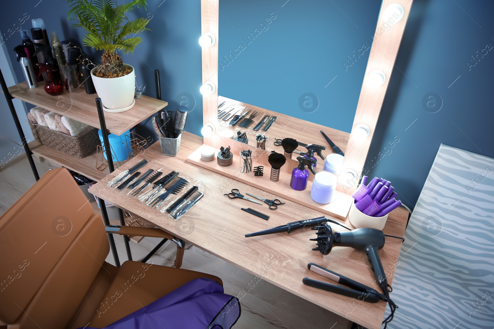 Photo of Hairdresser's workplace in salon