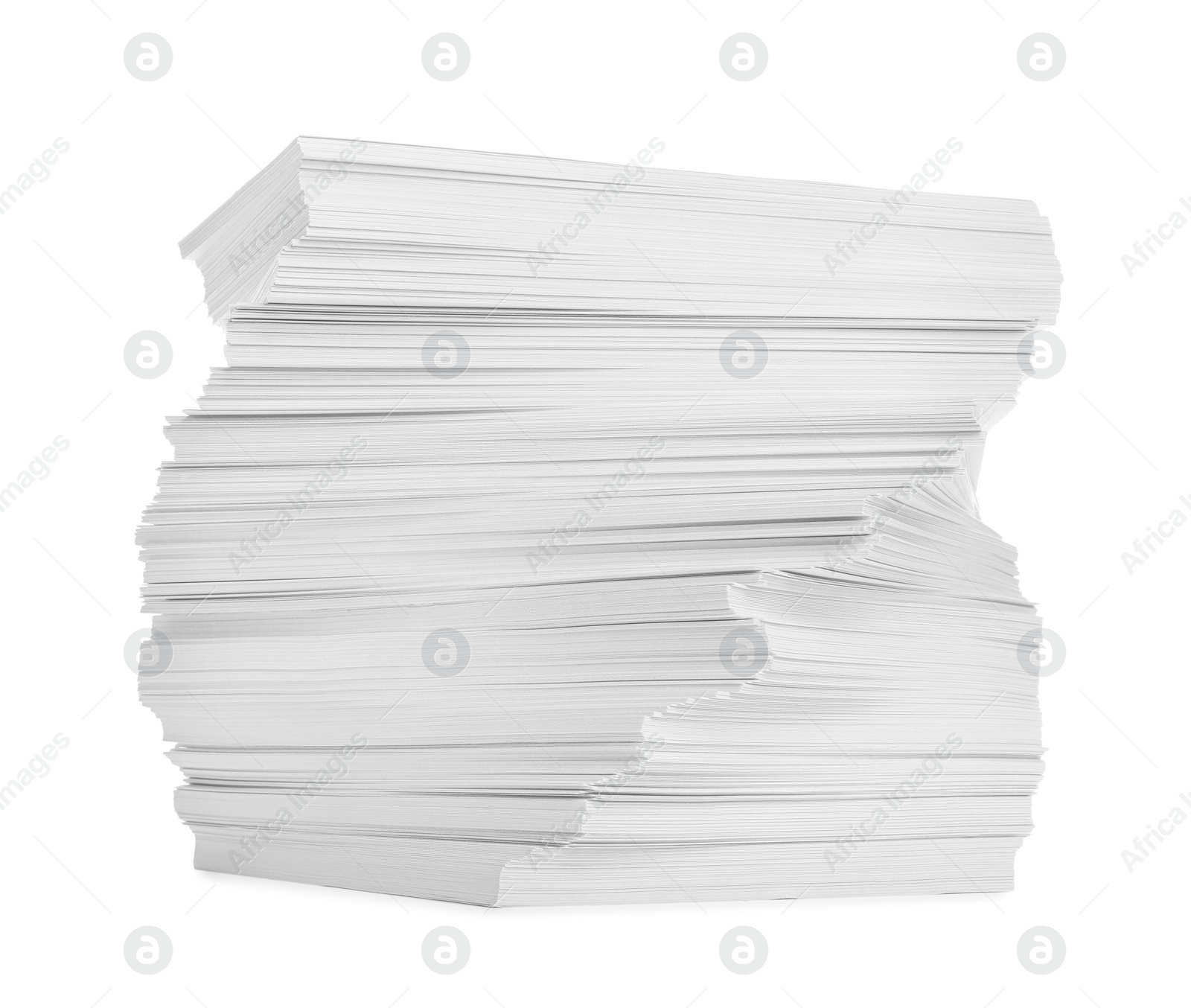 Photo of Stack of paper sheets isolated on white