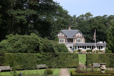 Ermelo, Netherlands - July 20, 2022: Luxury hotel Het Roode Koper and beautiful plants