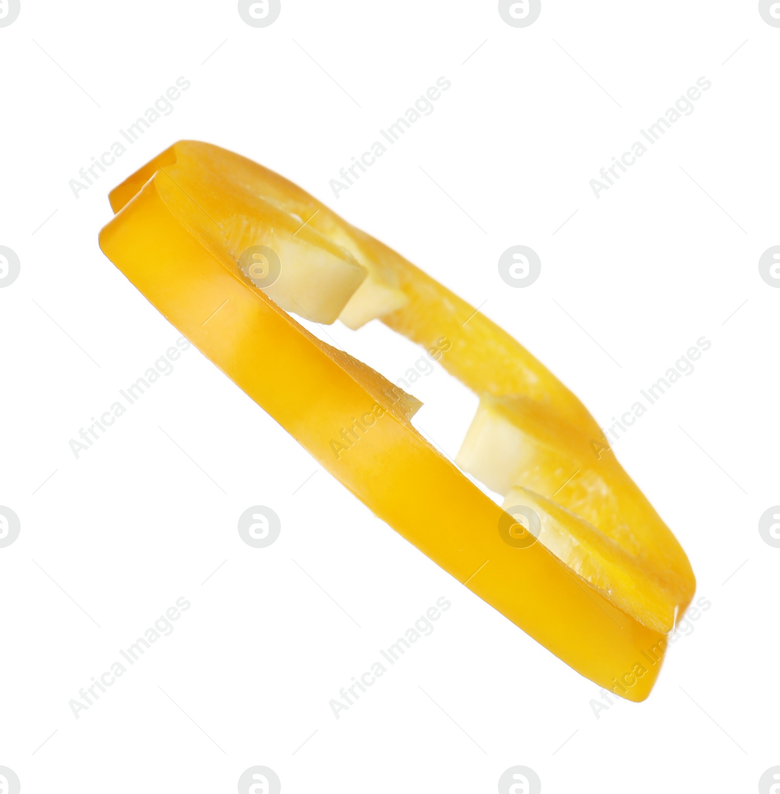 Photo of Slice of bell pepper for burger isolated on white