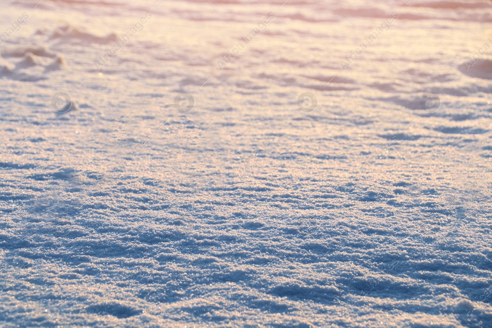 Photo of Beautiful snow as background, closeup view. Winter weather