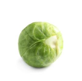 Photo of Fresh tasty Brussels sprout on white background