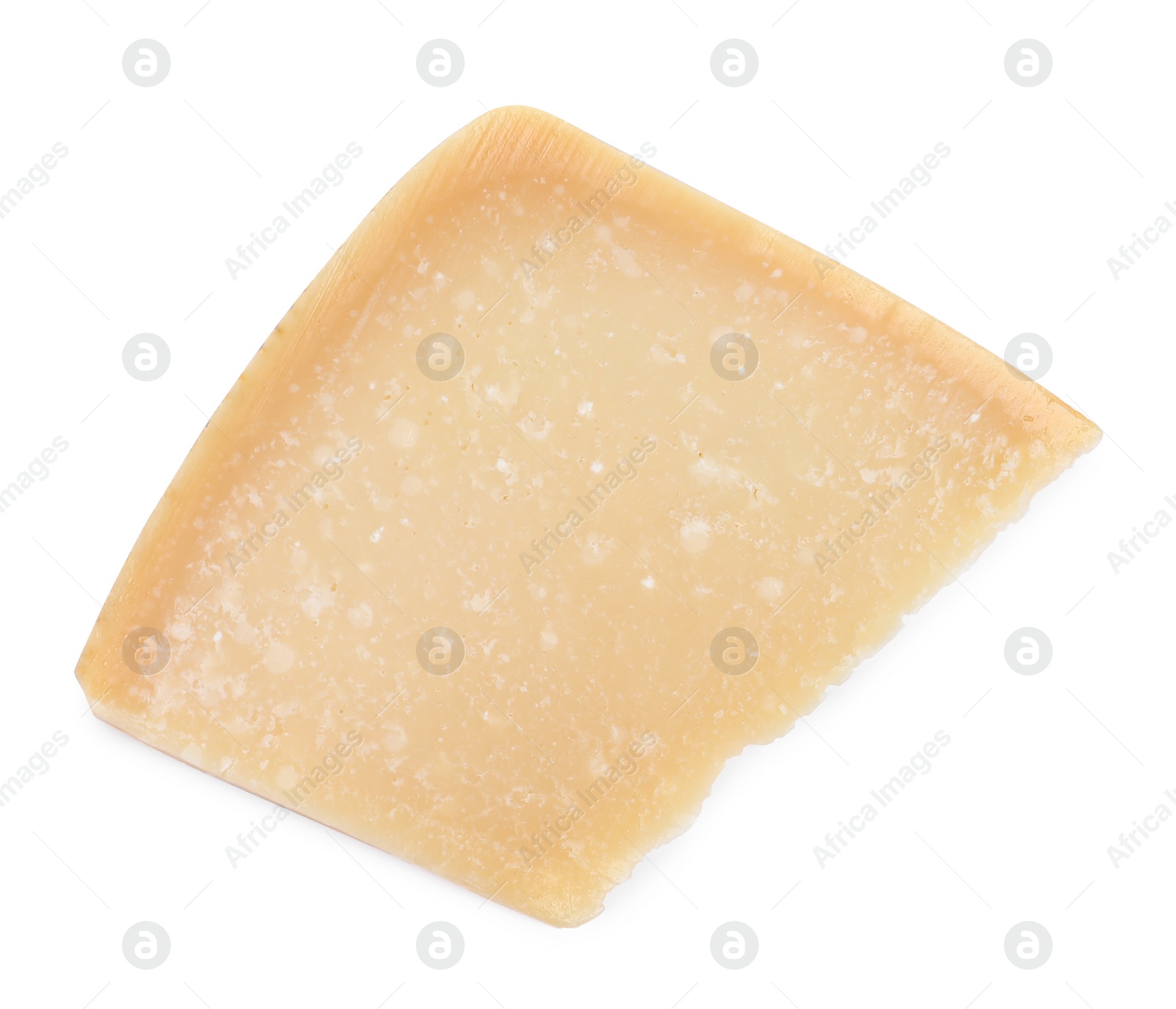 Photo of Piece of delicious parmesan cheese isolated on white