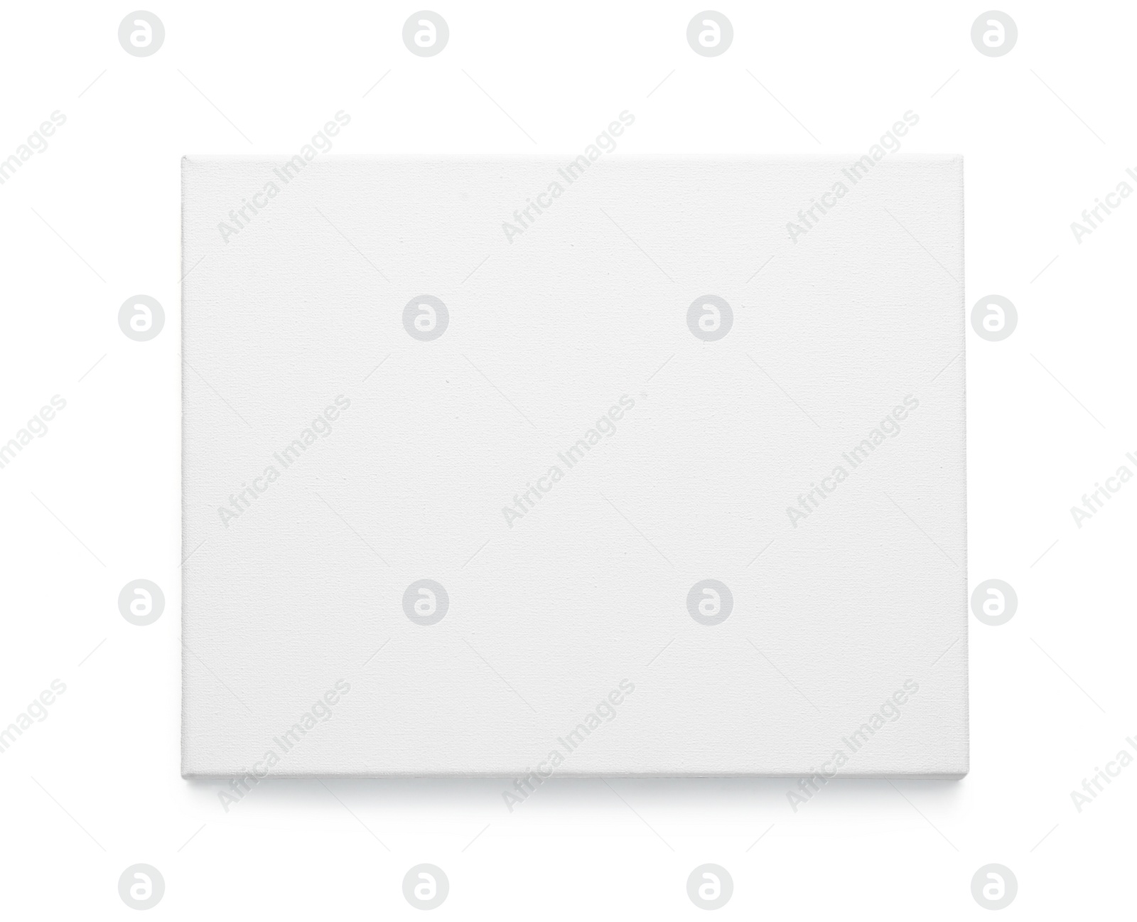 Photo of Blank canvas isolated on white, top view. Space for design