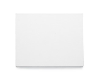 Blank canvas isolated on white, top view. Space for design