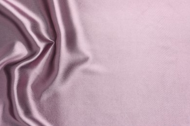 Photo of Texture of beautiful silk fabric as background, closeup