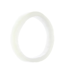 Photo of Ring of fresh ripe onion isolated on white