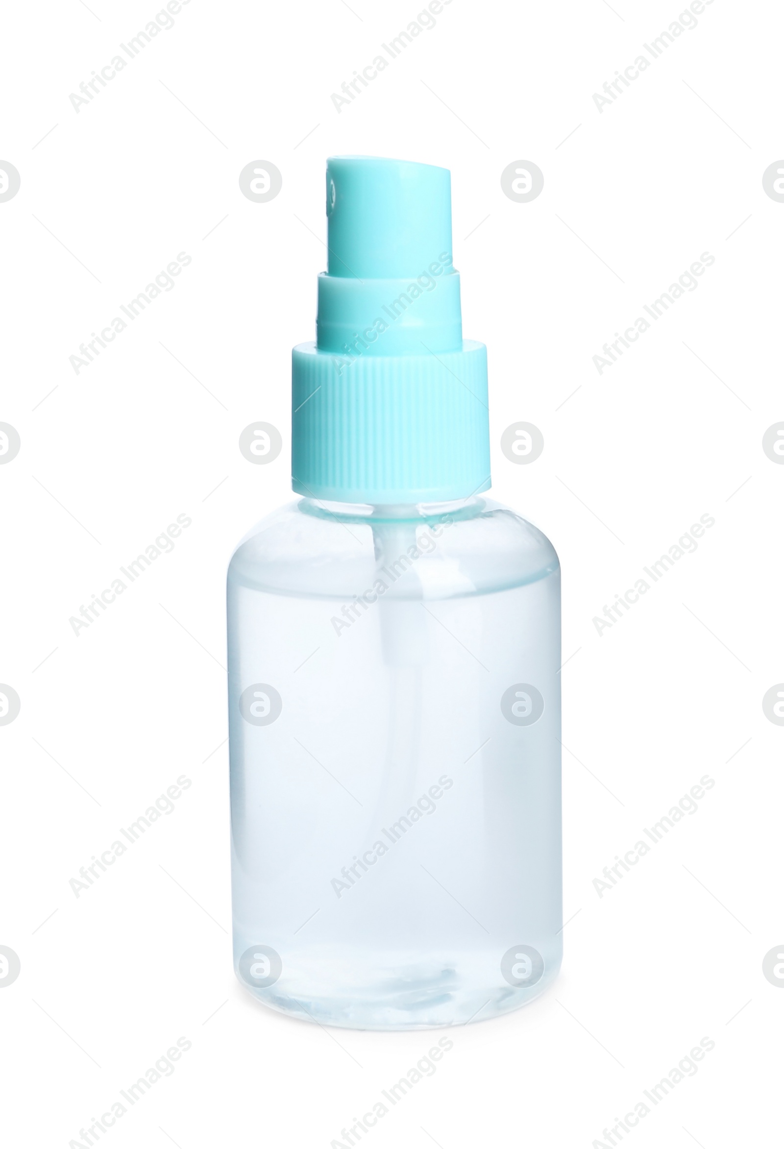 Photo of Spray bottle with antiseptic isolated on white